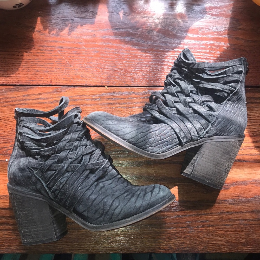 Free people black booties